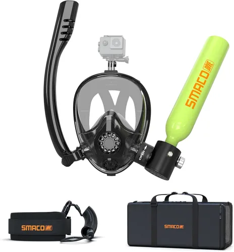 Vista 12 de SMACO Mini Scuba Tank with Snorkel Mask, 0.5L Lung Air Tank Sub Mask