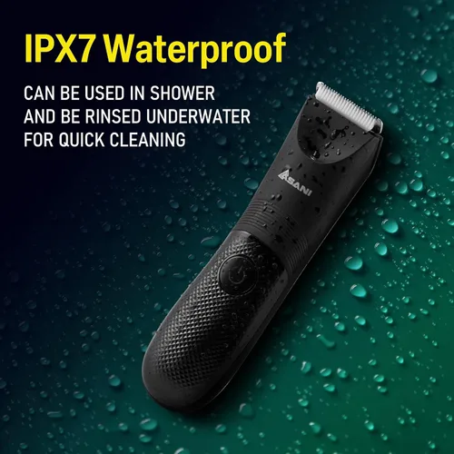 Vista 3 de Manscape - Recortadora de pelo corporal e ingle para hombres, afeitadora recargable USB-C con hoja de cerámica, luz LED, IPX7 impermeable