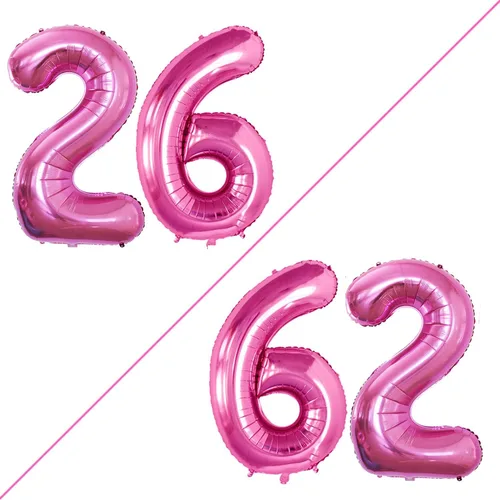 Vista 4 de Goer, conjunto de globos de papel aluminio para decoraciones de cumpleaños, globos de las letras de feliz cumpleaños y de números Oro