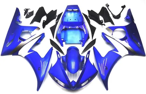 Vista 22 de Carenado para Yamaha YZF R6 2003-2005 y YZF R6S 2006-2009 (06 llamas rojas)