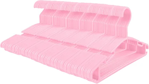Vista 10 de GoodtoU Perchas de plástico para bebés, color gris, paquete de 60, resistentes y duraderas, ideales para ropa de niños