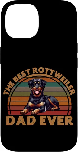 Vista 4 de Best Rottweiler Dad Ever Rottie Father Dog Parent Retro Case for iPhone 16