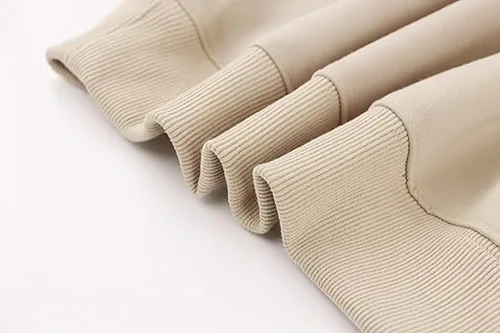 Vista 7 de Sudadera con capucha unisex básica suelta de manga larga con bolsillo y hombros caídos