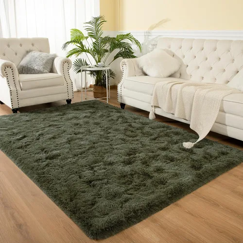 Vista 37 de Softlife Alfombra naranja para dormitorio, alfombra de felpa esponjosa para sala de estar para niñas, alfombra lanuda para niños, alfombra suave