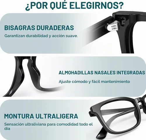 Vista 3 de Square Blue Light Glasses for Women Men Clear Frame Computer negro (Black&Clear)