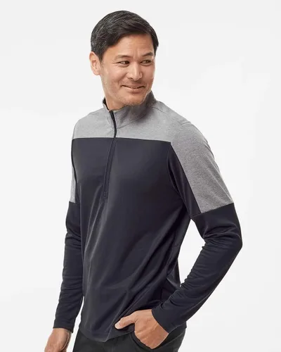 Vista 3 de adidas Suéter ligero con cremallera de un cuarto para hombre