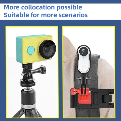 Vista 3 de Soporte de trípode para cámara GoPro, ajuste de 360° 1/4-20, adaptador de conversión de tornillo para GoPro Hero10, Insta360 ONE X3, X2, Go 2 3