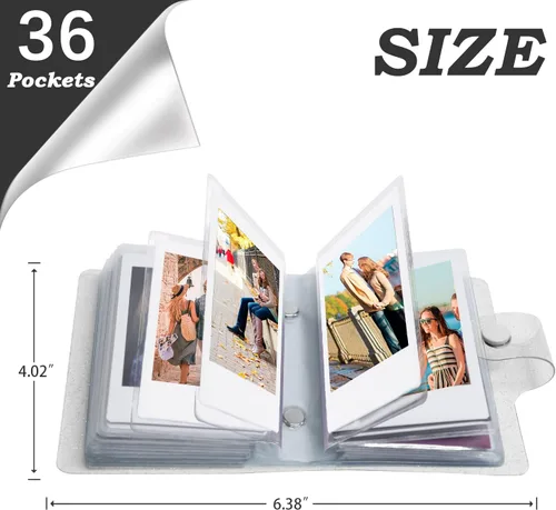 Vista 7 de Paquete de 4, 36 bolsillos 2 x 3 pequeños álbumes de fotos para Fujifilm Instax Mini, Polaroid Snap, Z2300, cámaras instantáneas SocialMatic e