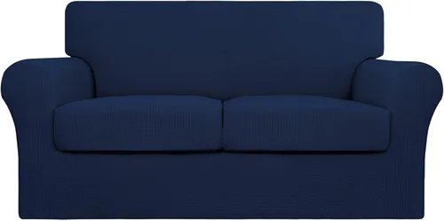 Vista 20 de Easy-Going Funda elástica de sofá de 4 piezas de gran tamaño para perros, funda de sofá lavable para 3 cojines separados, protector de muebles Negro