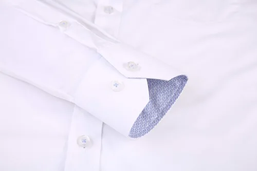 Vista 4 de Alex Vando - Camisa de vestir de bambú para hombre, elástica, de ajuste regular y libre de arrugas