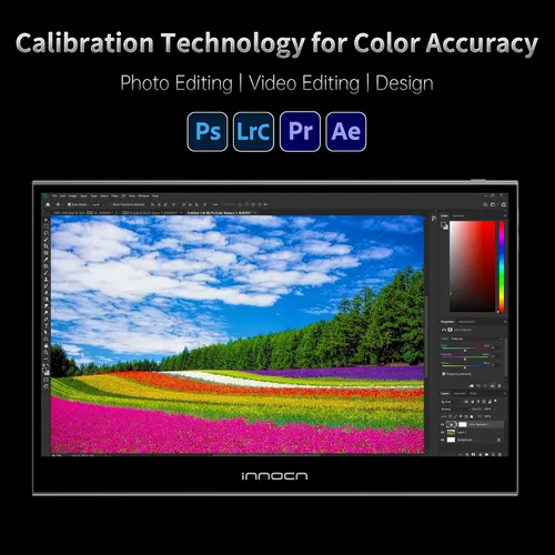 Vista 3 de INNOCN Monitor portátil OLED de 15.6 "Full HD 1080P 100% DCI-P3 1MS 100000:1 USB Computadora Mini HDMI Monitor de viaje Edición de vídeo fotográfico