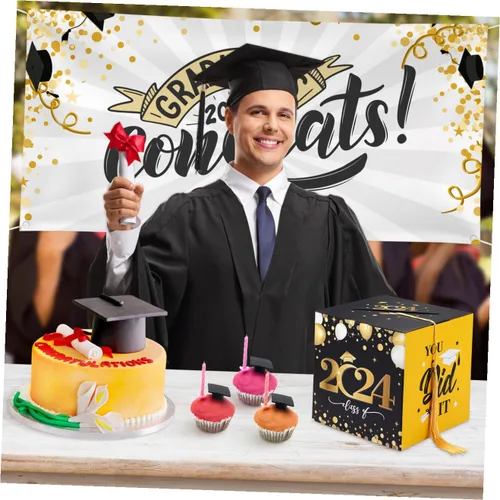 Vista 6 de BESTOYARD Caja de titular de la tarjeta de graduación 2023, caja de tarjetas de felicitaciones, caja de tarjetas de invitación, regalos de fiesta