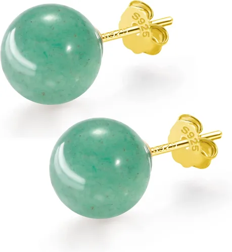 Vista 14 de SmileBelle Aretes tipo dormilona para mujer, de plata de ley de 18 quilates, con turquesa, como regalo de cumpleaños, aretes de cristal de perlas