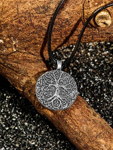 Vista 3 de HAQUIL Viking Celtic Wiccan Tree of Life Pendant Necklace, Tree of Life Jewelry Gifts for Men and Women