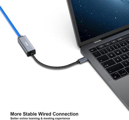 Vista 3 de BENFEI Adaptador USB-C a Ethernet, Adaptador de Red LAN Gigabit Ethernet de USB Tipo-C (Thunderbolt 3/4) a RJ45 Compatible con iPhone 15 Pro/Max