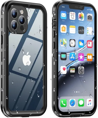 Vista 9 de Funda impermeable diseñada para iPhone 12, cuerpo completo, a prueba de polvo, a prueba de golpes, protector de pantalla integrado