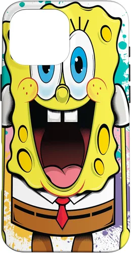Vista 19 de Funda para iPhone 17 de Bob Esponja con salpicaduras de pintura