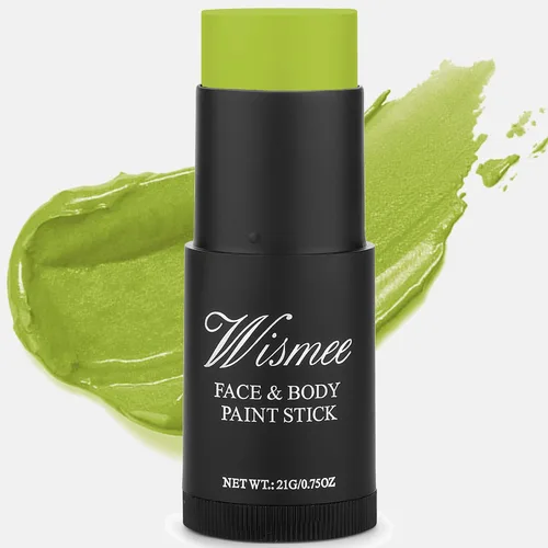 Vista 17 de Palo de pintura facial blanca de payaso, cobertura completa, maquillaje de cuerpo blanco para Halloween, cosplay, bromista, zombi, vampiro