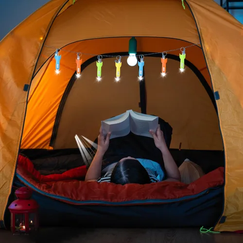 Vista 5 de 100 mini linternas de helicóptero, linterna LED de cohete, mini linternas a granel, linterna LED colorida, linternas pequeñas para niños, mini