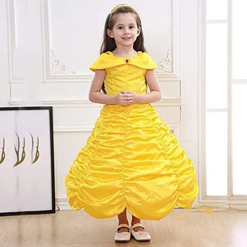 Vista 3 de Disfraz de princesa para niñas pequeñas, para Navidad, cumpleaños, fiesta de Halloween