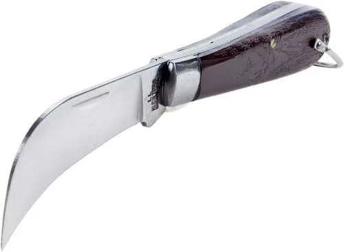 Vista 6 de Klein Tools Cuchillo de bolsillo 1550-4, cuchillo de electricistas con hoja de corte Hawkbill de 3 pulgadas de acero al carbono