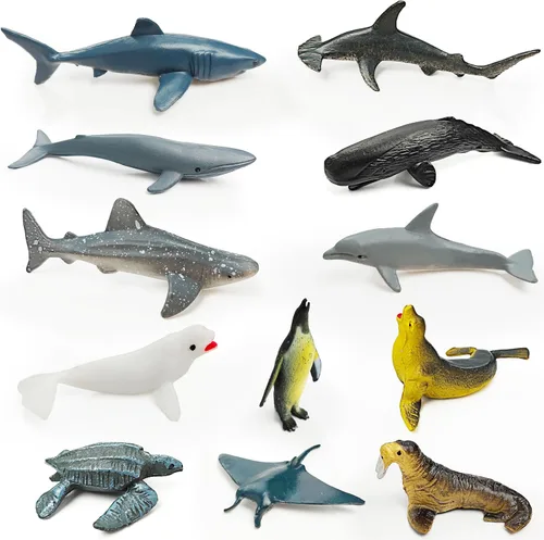 Vista 16 de 12 juguetes de dinosaurio para niños, figuras de animales de plástico, figuras de dinosaurios portátiles, juego Montessori, juego educativo