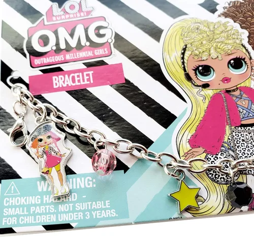 Vista 3 de UPD Pulsera con cuentas para niñas (LOL OMG), Metal