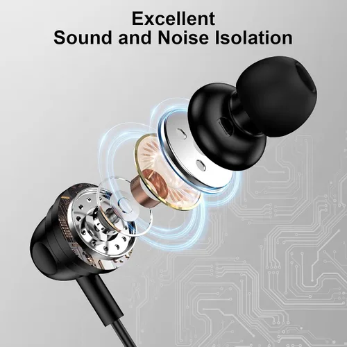 Vista 2 de Auriculares USB C con cable para iPhone 17e 17 Pro Max 17 Air 16 16e 15 Tipo C Auriculares con cable Auriculares