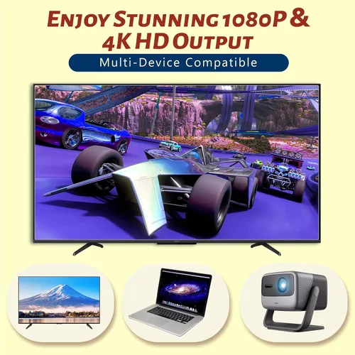 Vista 5 de HRYYDS 2025 Retro Gaming Console Pro 4K HDMI with 40,000+ Built-in Classic Video Games - Plug & Play Game Stick for TV with 2 Wireless Controllers