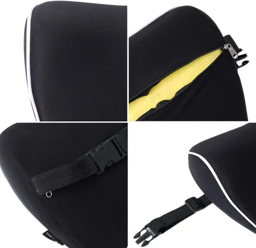 Vista 2 de Paquete de 2 almohadas para el cuello del asiento del automóvil, almohada de apoyo para la cabeza del cuello para aliviar la fatiga del cuello