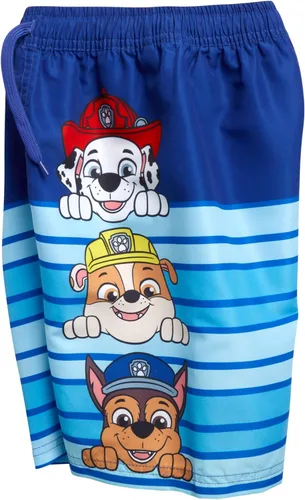 Vista 4 de Nickelodeon Paw Patrol UPF 50+ - Conjunto de protección contra erupciones para niños, Chase, Marshall camiseta de natación y trajes de baño (2T-7)