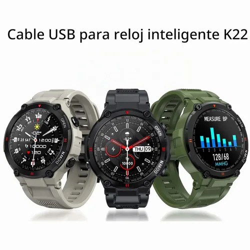 Vista 3 de Cargador militar de reloj inteligente K22 y K27 K28 Smartwatch Cable de carga para cable USB K22