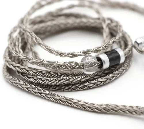 Vista 10 de Linsoul Tripowin Zonie - Cable IEM de 16 núcleos chapados en plata, cables mejorados para auriculares SPC de 1.25m para ZS10 PRO 2 AS10 PRO ZSN PRO