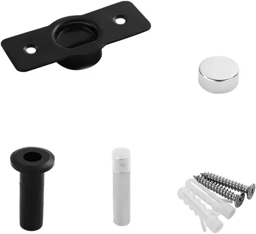 Vista 8 de Tope de puerta magnético, tapón de puerta oculto de acero inoxidable invisible Strong Magnetic Hold Prevents Door Impact And Noise. Ultra Thin