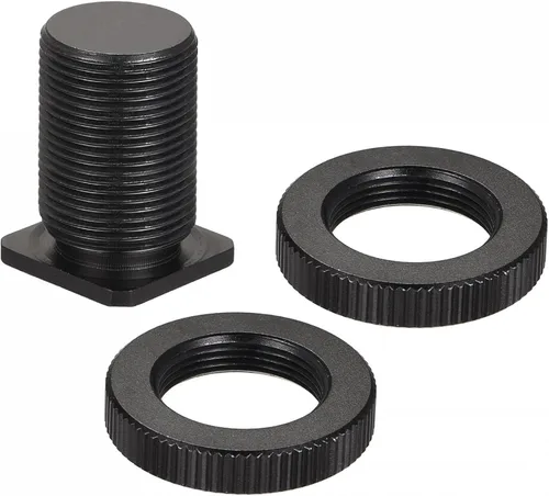Vista 4 de uxcell Adaptador de soporte de micrófono, hembra de 1/4 pulgadas a 5/8 pulgadas macho 0.98 pulgadas, adaptador de tornillo de conversión