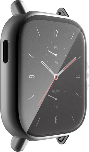 Vista 4 de Yrzper Compatible con Amazfit GTS 2 Smartwatch Case Plated Ultra-ThinTPU 360° Protector de pantalla de cuerpo entero Protector de pantalla de Negro