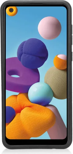Vista 4 de Para Samsung Galaxy A21 (SM-A215) - Funda de teléfono estilo cepillado - CS3 Gris