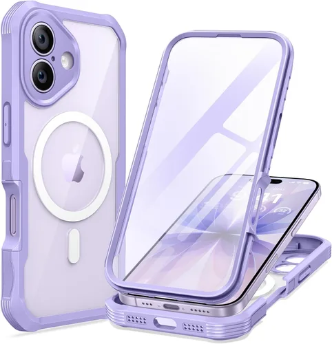 Vista 20 de seacosmo Funda para iPhone Air, Parachoques de Cuerpo Completo con Pantalla de Vidrio Templado 9H Integrada y Protector de Lente de Cámara