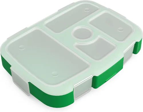 Vista 11 de Bentgo® Kids Prints Bandeja con Cubierta Transparente - Reutilizable, Sin BPA, Recipiente de Preparación de Comidas de 5 Compartimentos con Control