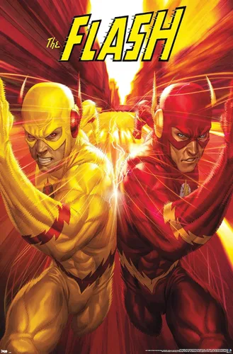 Vista 10 de Trends International DC Comics - The Flash and The Reverse Flash - Race Wall Poster, 14.725" x 22.375", Barnwood Framed Version