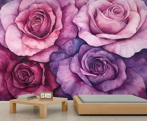 Vista 30 de Mural de pared floral retro, papel tapiz rústico floral de bar, flores abstractas 3D, impermeable, para cafetería, restaurante, sala de estar