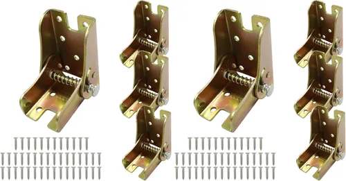 Vista 7 de 2 soportes de bisagra plegables, bisagras autobloqueantes, soporte de mesa plegable de 90 grados, accesorios de patas resistentes para mesa