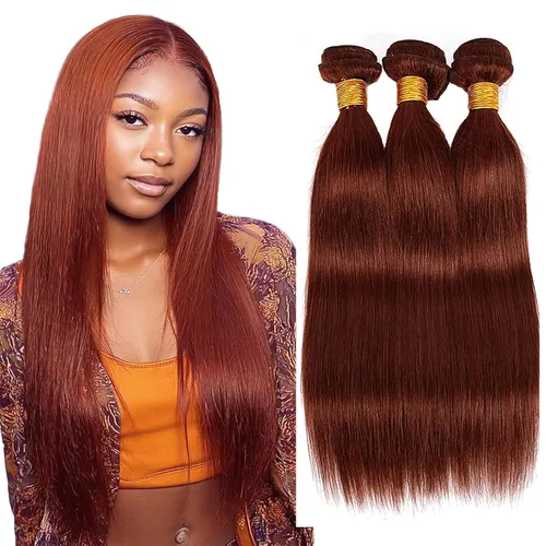 Vista 93 de Color 30 paquetes de cabello humano marrón onda del cuerpo paquetes 8 10 12 pulgadas brasileño virgen Remy extensiones de cabello humano doble trama