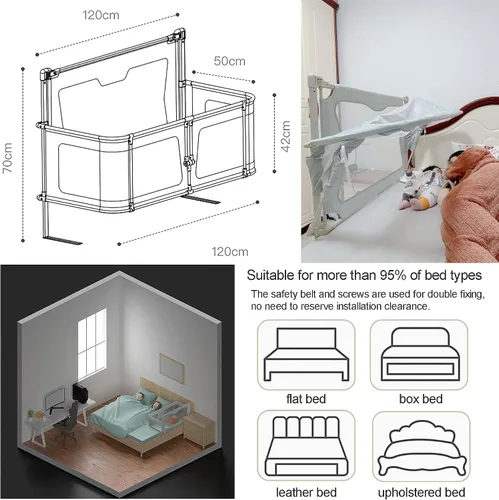 Vista 7 de Cuna portátil 3 en 1 para bebé, ventana de malla transpirable y visible, cubierta de forro suave y lavable y aleación de aluminio resistente, moisés