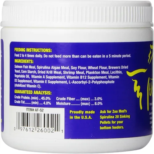 Vista 3 de Zoo Med Spirulina 20 Flake Fish Food, 2 onzas