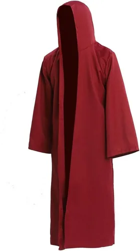 Vista 5 de EONPOW Wizard Tunic Hooded Robe Halloween Cloak Cosplay Costumes