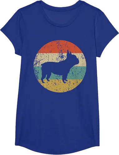 Vista 30 de Camiseta de perro retro de Bulldog Francés Negro
