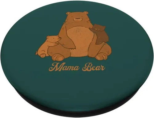 Vista 2 de Cute Mama Bear Mother Day New Mom Baby Shower Pregnancy PopSockets Swappable PopGrip