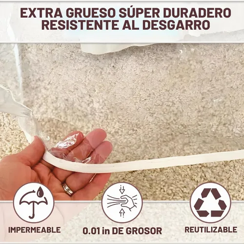 Vista 6 de Evelots - Funda de sofá biplaza de plástico transparente - Funda de vinilo gruesa y resistente de 2 asientos para proteger contra los arañazos