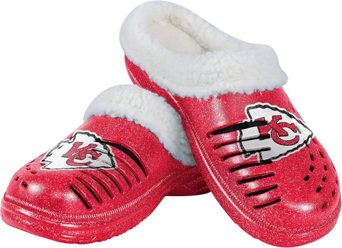 Vista 12 de FOCO - Zuecos con logotipo del equipo de la NFL para mujer, forro de sherpa y brillo